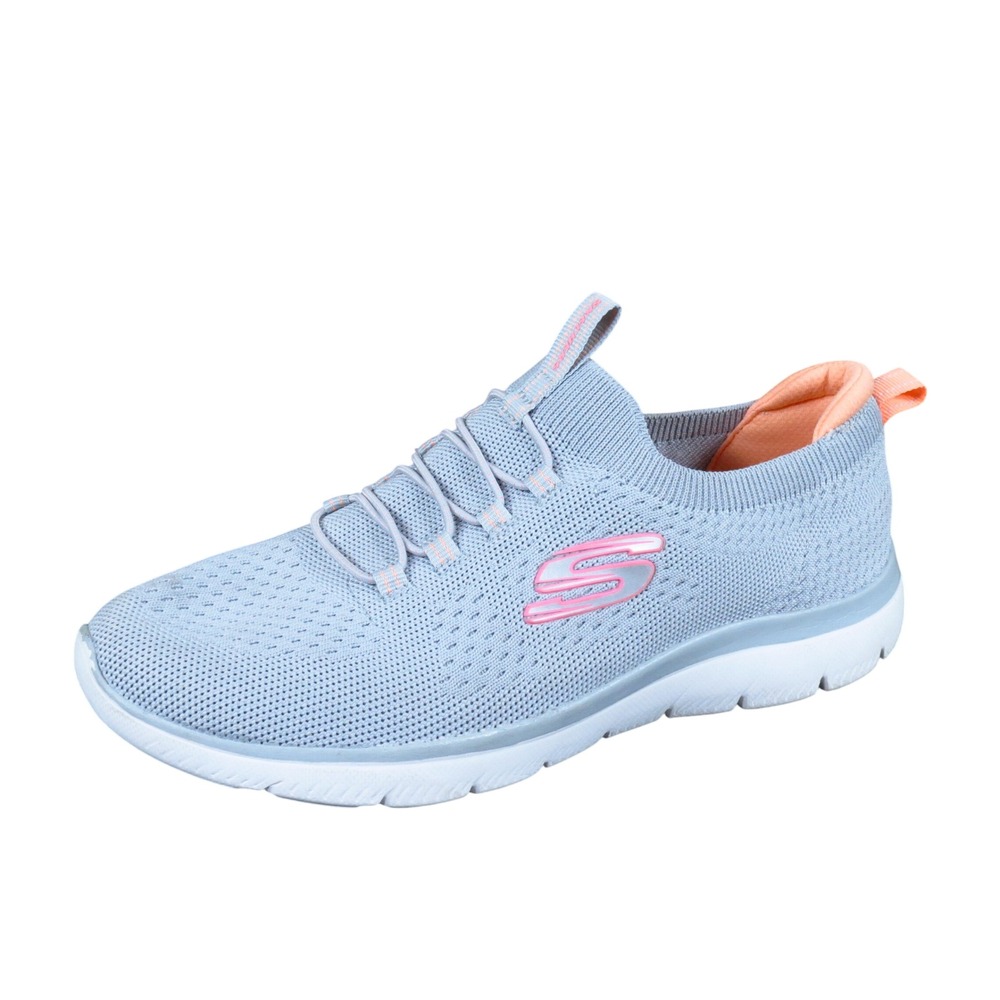 Skechers Summits Top Player Women Sneaker Size 8 Walking Shoe Gray Mint 150116
